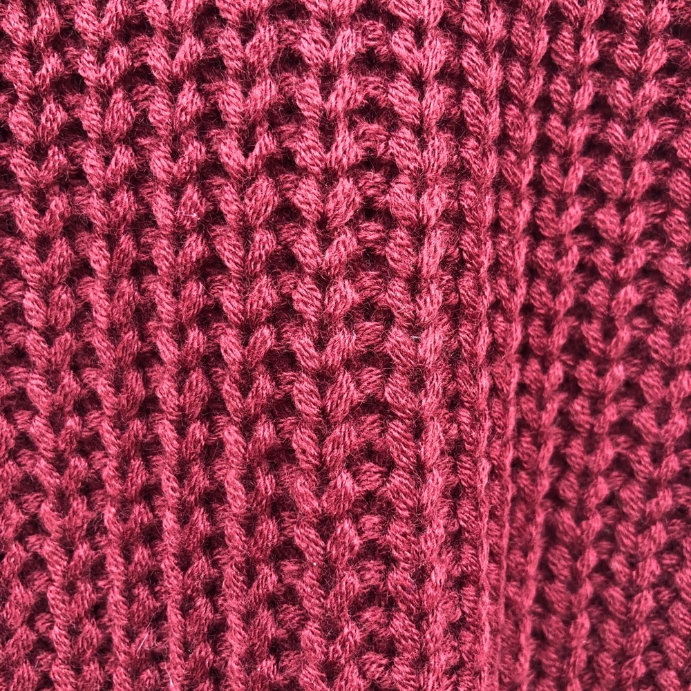 NWT maroon lace up side sweater - Picture 6 of 7
